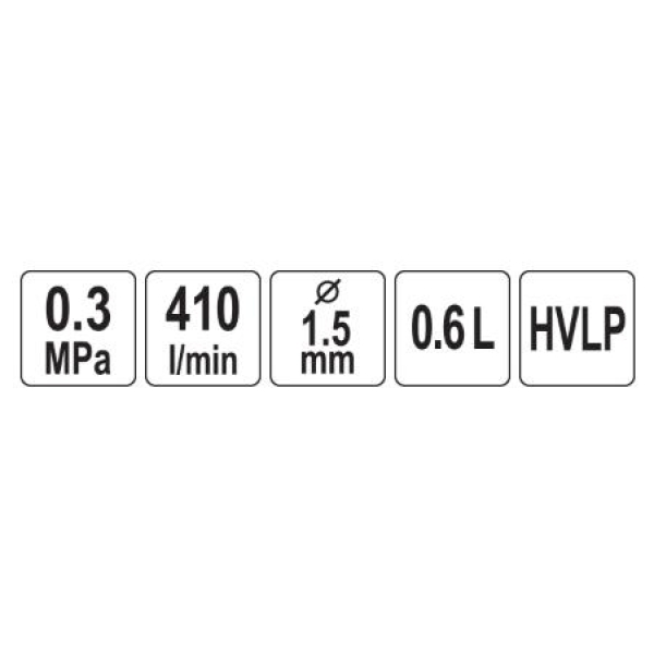 YATO LAKKSPRØYTE HVLP 0,6L 1,5MM - Bilde 2