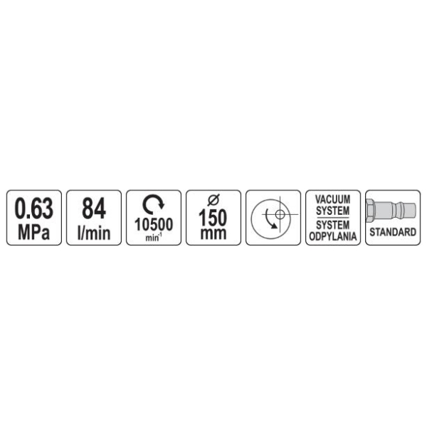 OSCILERENDE SLIPEMASKIN 150MM 5MM UTKAST - Bilde 2
