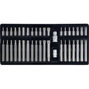BITSSETT TORX HEX OG SPLINE 40 DELER 3/8 & 1/2