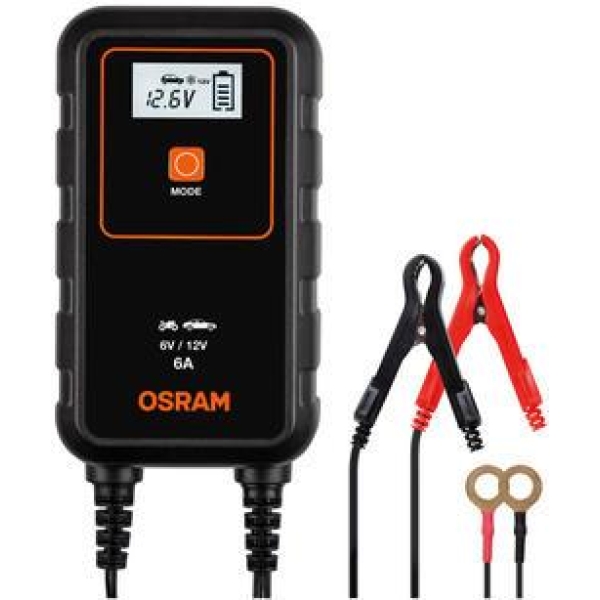 OSRAM 6AH BATTERILADER 6V/12V 9-TRINN+LITHIUM