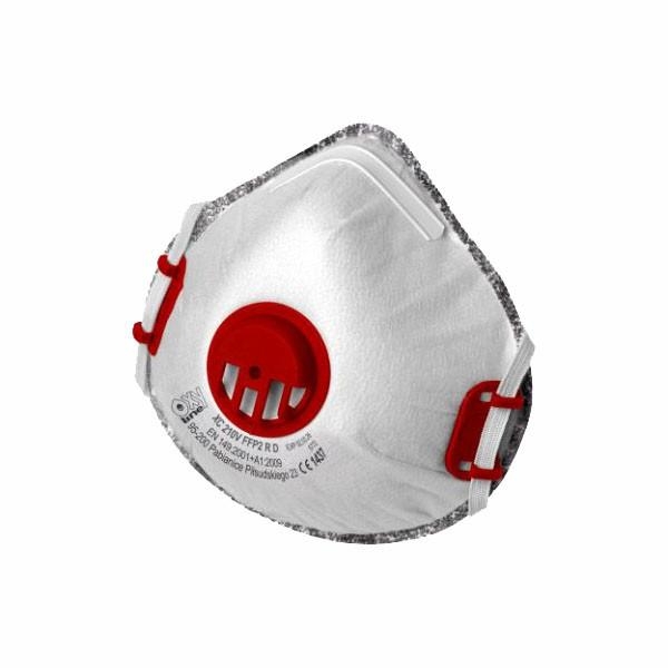 Oxyline støvmaske FFP2 med aktivt karbonfilter og ventil - 8PK - Bilde 2