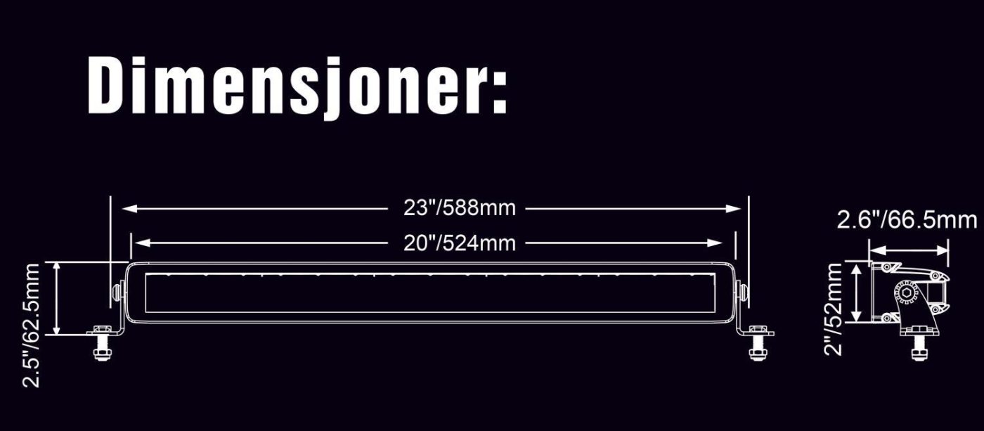 LED BAR 21" 75W LIGHTSTORM - Bilde 3